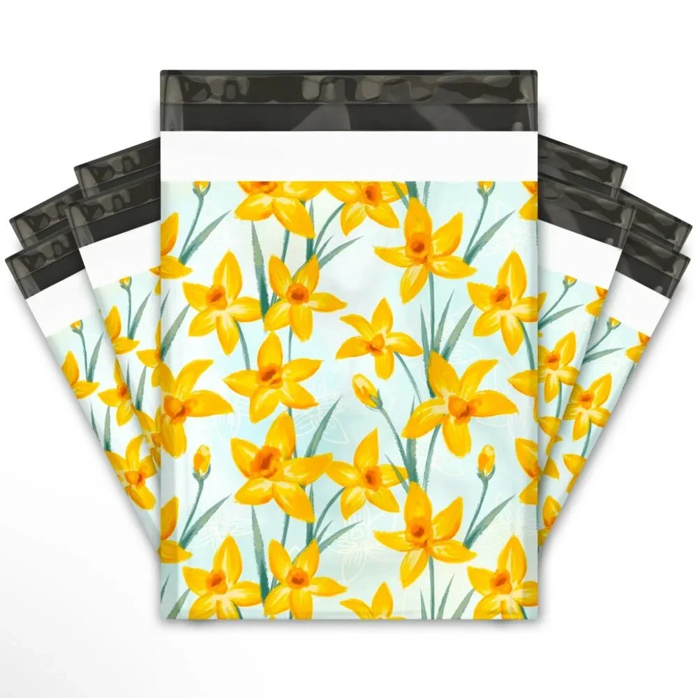 (50) Daffodil Poly Mailers 10”x13” - Picture 1 of 2